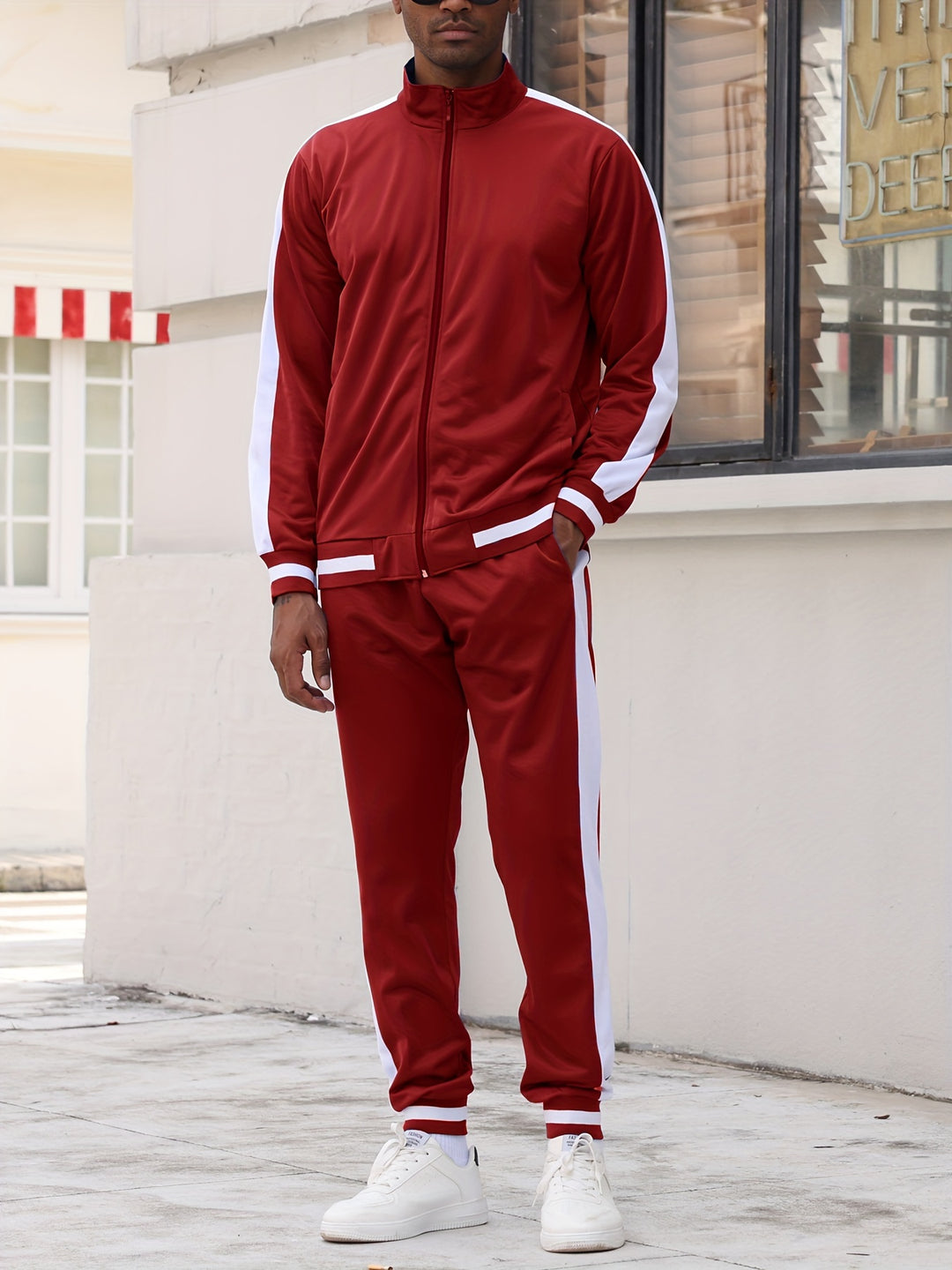 Completo da Allenamento Uomo | Sportivo & Moderno | Stile Casual & Design a Contrasto