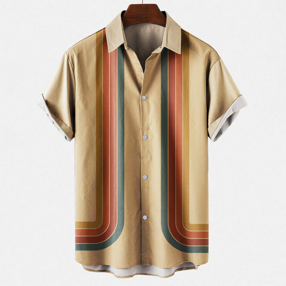 Camicia Retro da Uomo | Versatile & Confortevole | Casual & Chic | Stile Senza Tempo