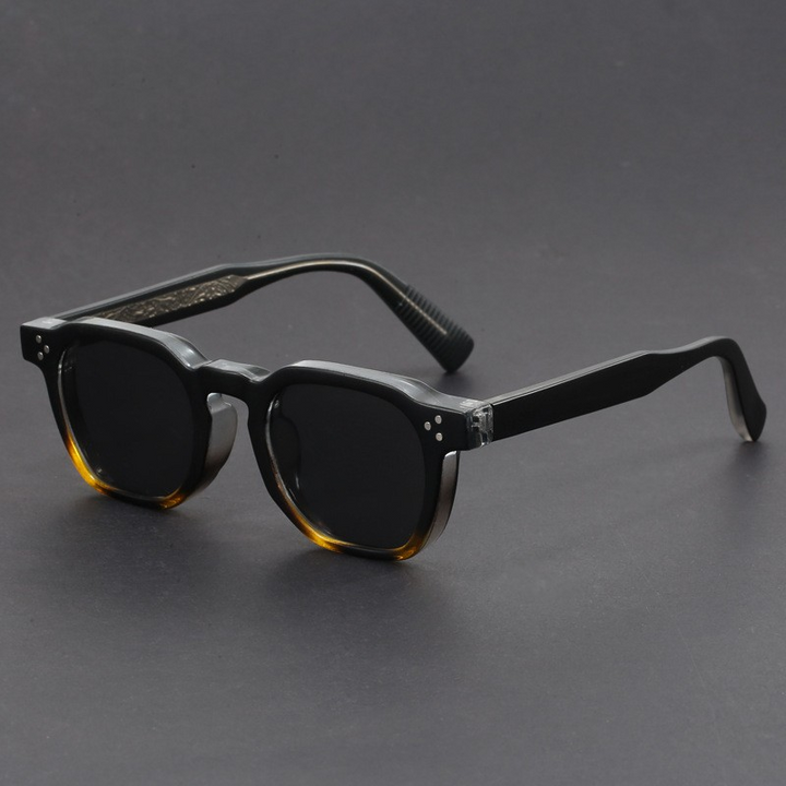 Occhiali da sole da uomo | Stile Boho Retro | Polarizzati & UV400 | Leggero con telaio poligonale
