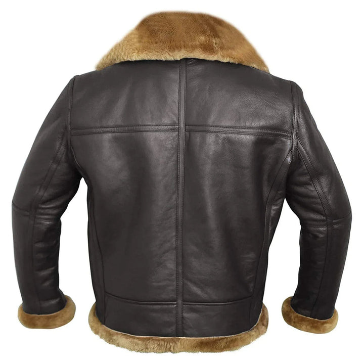 Giacca bomber uomo | Invernale con collo in pelliccia | Ecopelle