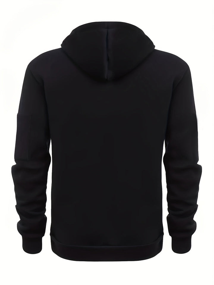 Felpa con cappuccio da uomo | Felpa calda | Stile minimalista | Poliestere | Autunno-Inverno