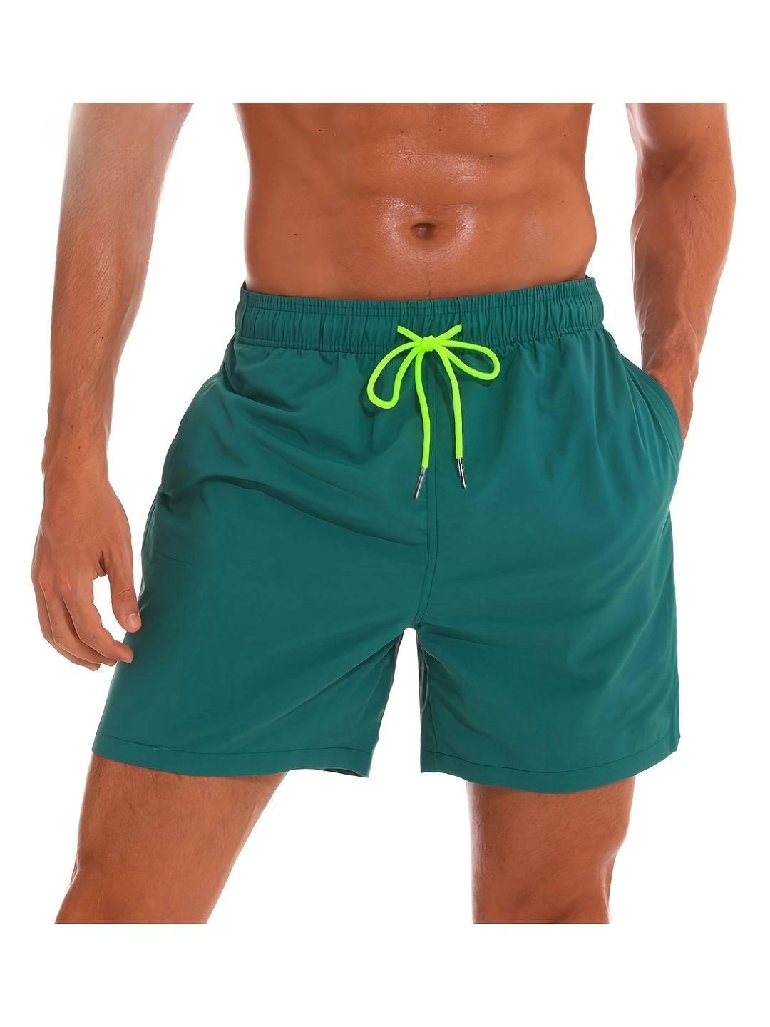 Short da bagno da uomo | Asciugatura rapida in nylon | Con fodera in rete e cordoncino | Confortevole e durevole