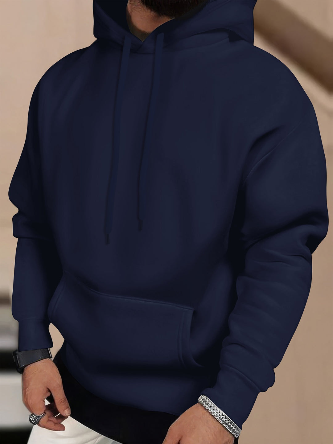 Felpa con Cappuccio da Uomo | Morbida & Confortevole | Vestibilità Larga | Design con Spalle Cadenti