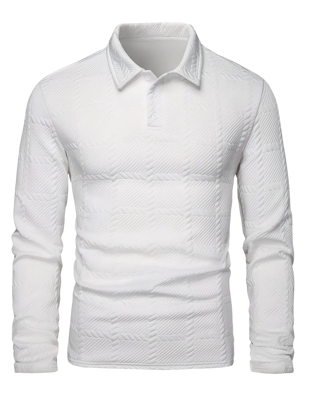 Polo da Uomo | Jacquard Lavorato a Maglia | Elegante & Casual | Primavera & Autunno
