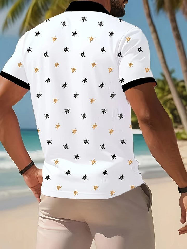 Polo Golf Uomo | Stampa 3D | Sportivo & Traspirante | Leggero