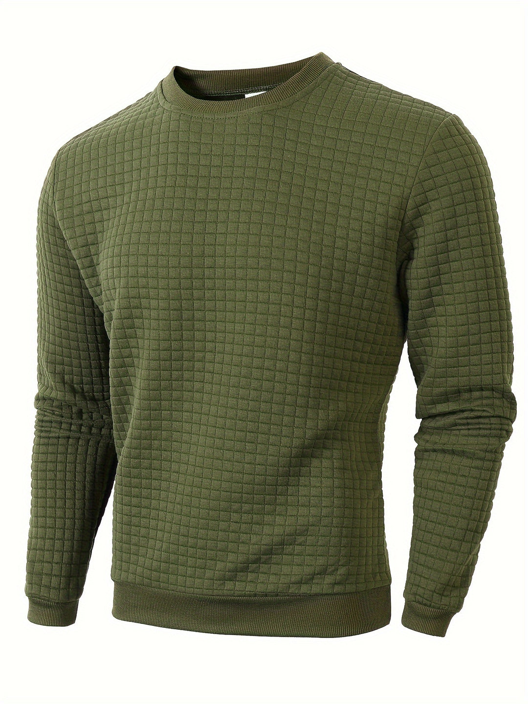 Maglione da uomo | Morbida trama a nido d'ape | Girocollo | Vestibilità regolare | Poliestere