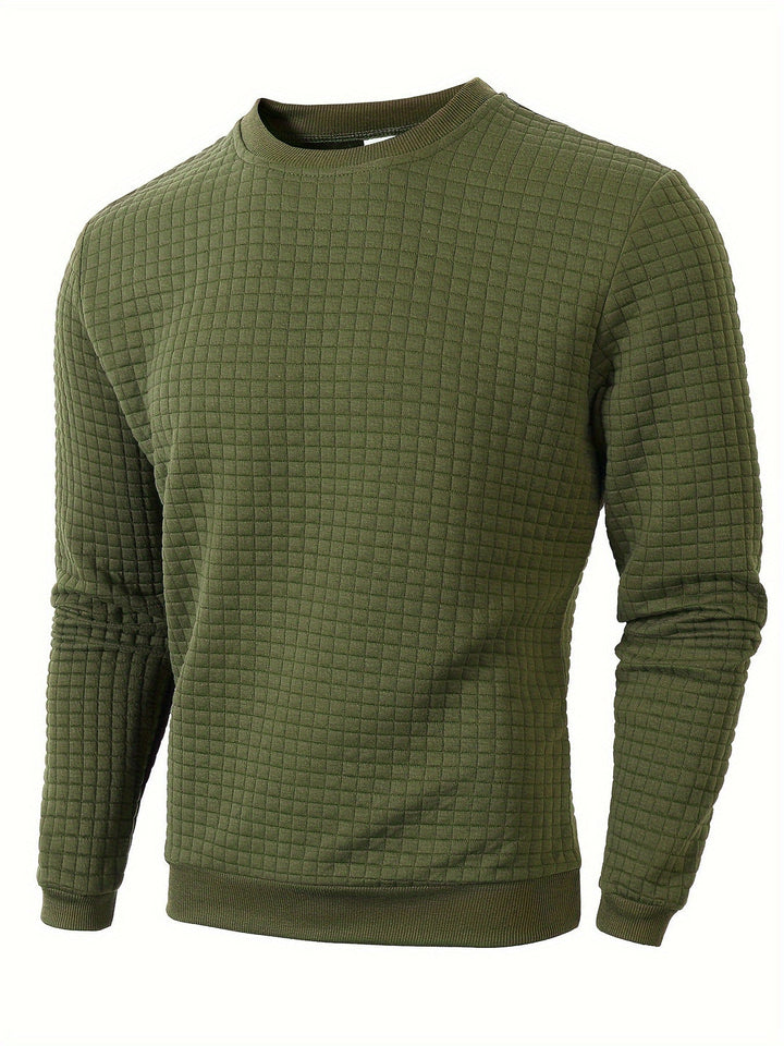 Maglione da uomo | Morbida trama a nido d'ape | Girocollo | Vestibilità regolare | Poliestere