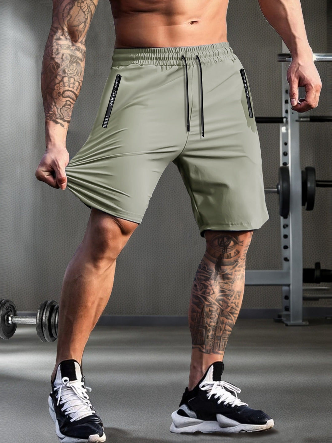 Shorts da Uomo Asciugatura Rapida | Leggeri & Traspiranti | Zip e Corda di Stringa | Estate