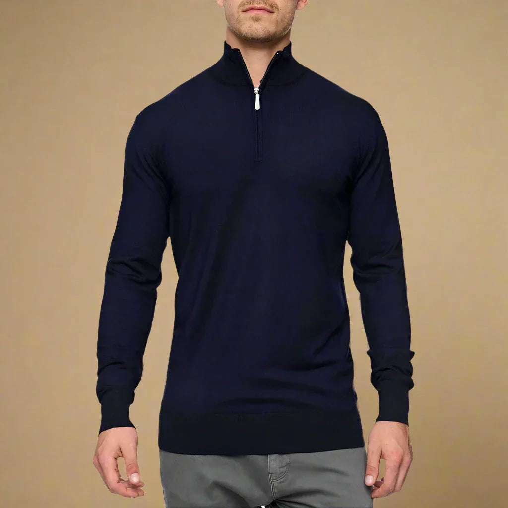 Maglione da uomo con zip | Casual | Maglieria invernale
