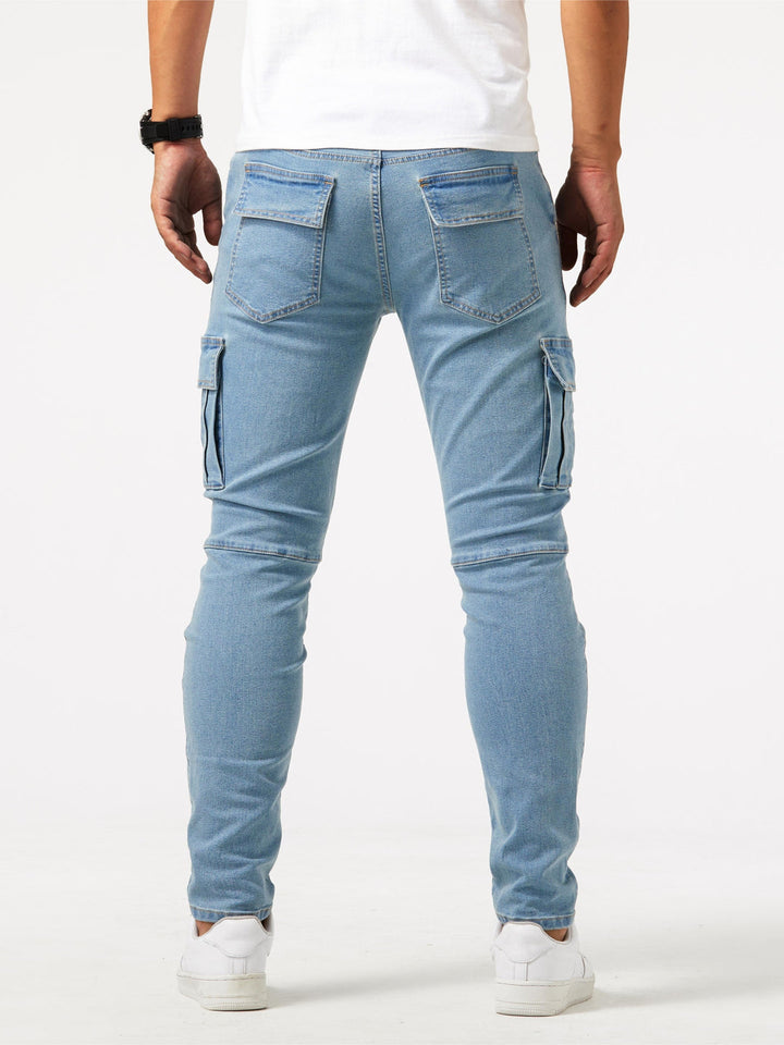 Jeans Cargo Uomo | Slim Fit | Più Tasche & Stile Trendy | Eleganza Casual