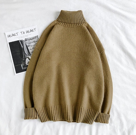 Maglioni Uomo | Collo Alto Casual a Maglia | Comodo & Caldo