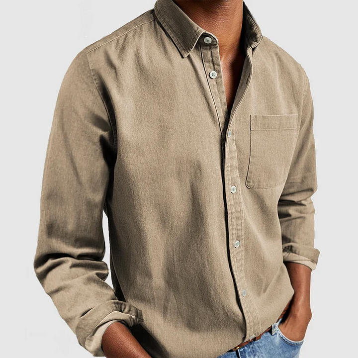 Camicia Uomo Loose Fit | Leggera & Traspirante | Cotone Lino