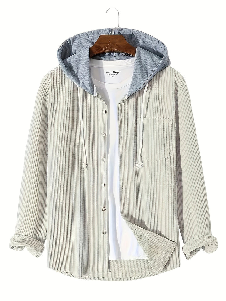 Giacca con cappuccio da uomo | Maniche lunghe e tasche | Poliestere | Autunno/Inverno