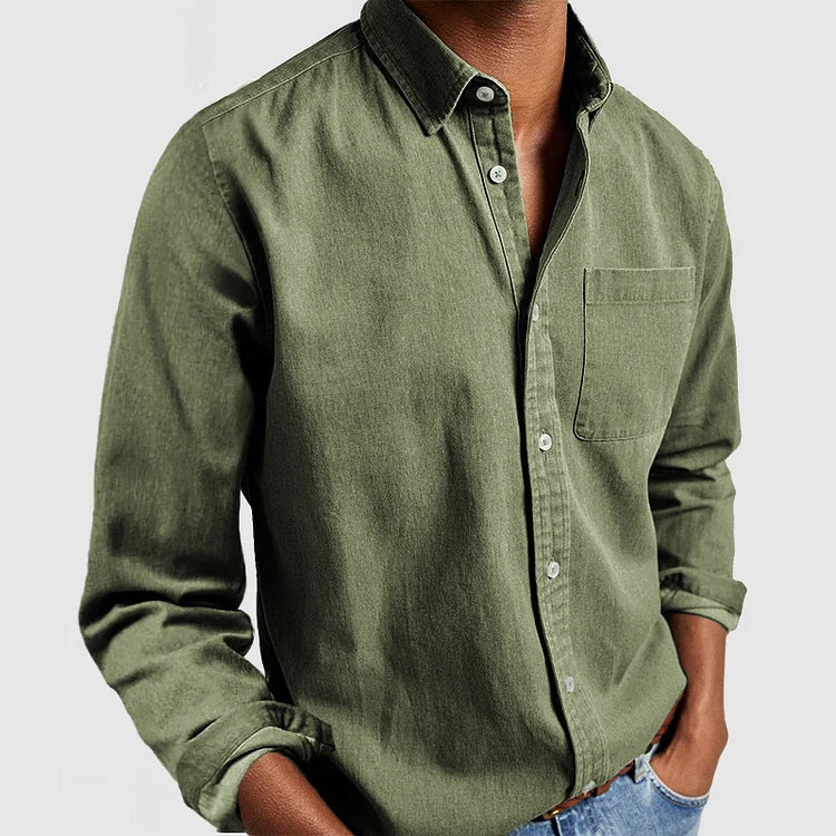 Camicia Uomo Loose Fit | Leggera & Traspirante | Cotone Lino