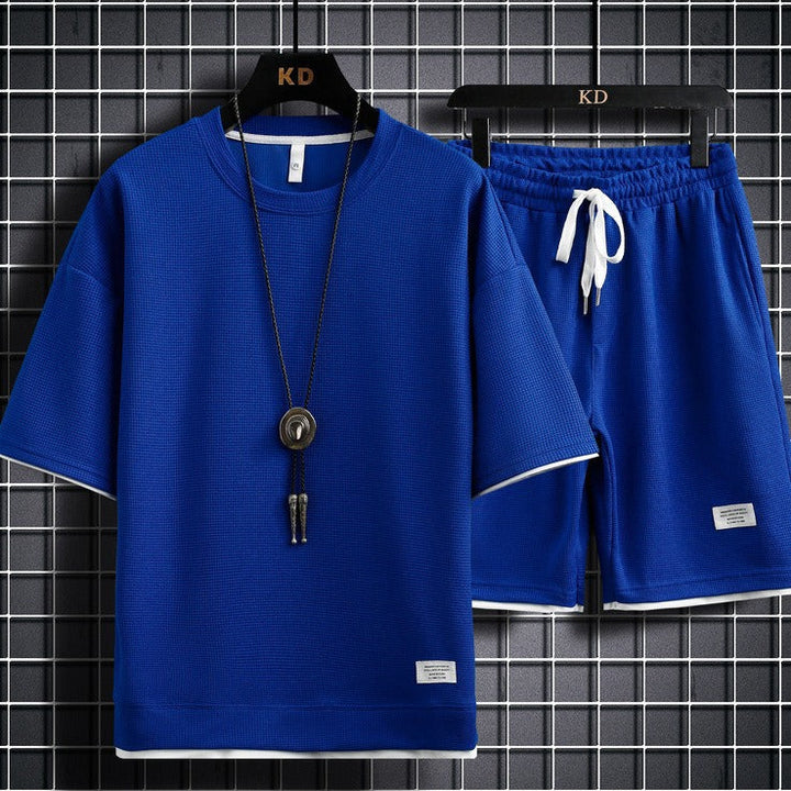 Set Sportivo Uomo | Struttura a Waffle & Traspirante | Vestibilità Larga | Poliestere