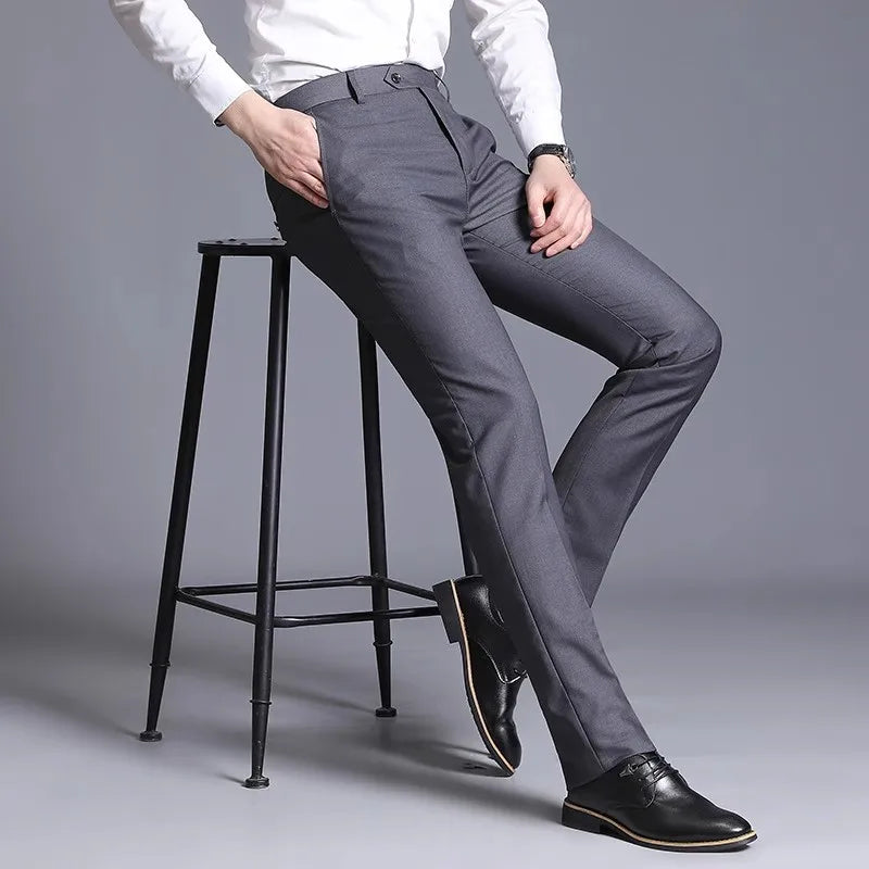 Pantaloni da lavoro per uomo | Slim Fit | Antistropiccio & Professionale | Design Moderno