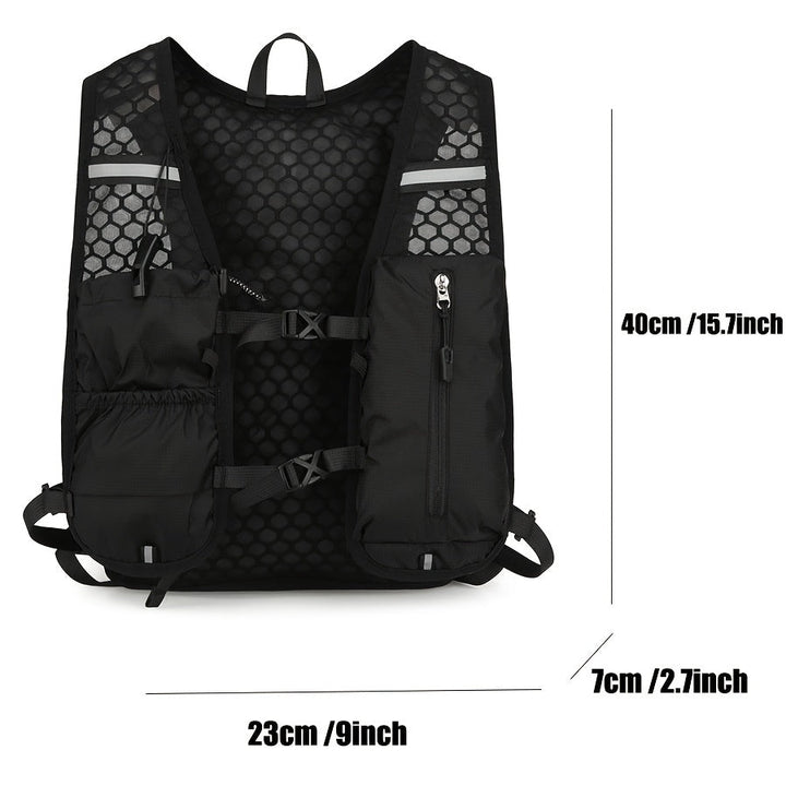 Zaino da Uomo | Leggero & Pieghevole | Per Bicicletta, Escursionismo & Sport all'Aperto | Nero