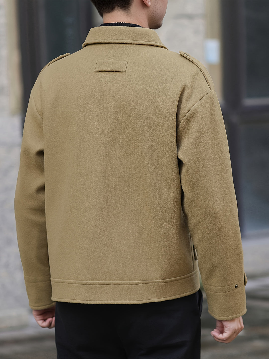 Giacca da uomo | Casual ed elegante | Collo con revers e zip | Caldo poliestere | Inverno
