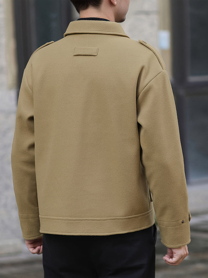 Giacca da uomo | Casual ed elegante | Collo con revers e zip | Caldo poliestere | Inverno