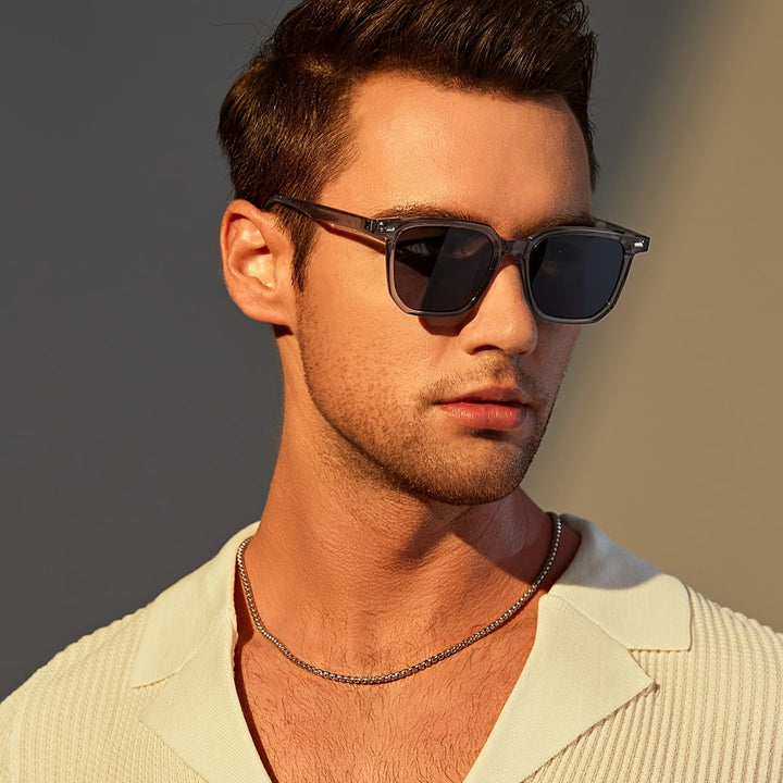 Occhiali da sole da uomo | Montatura quadrata vintage | Sostenibili e leggeri | Eyewear casual