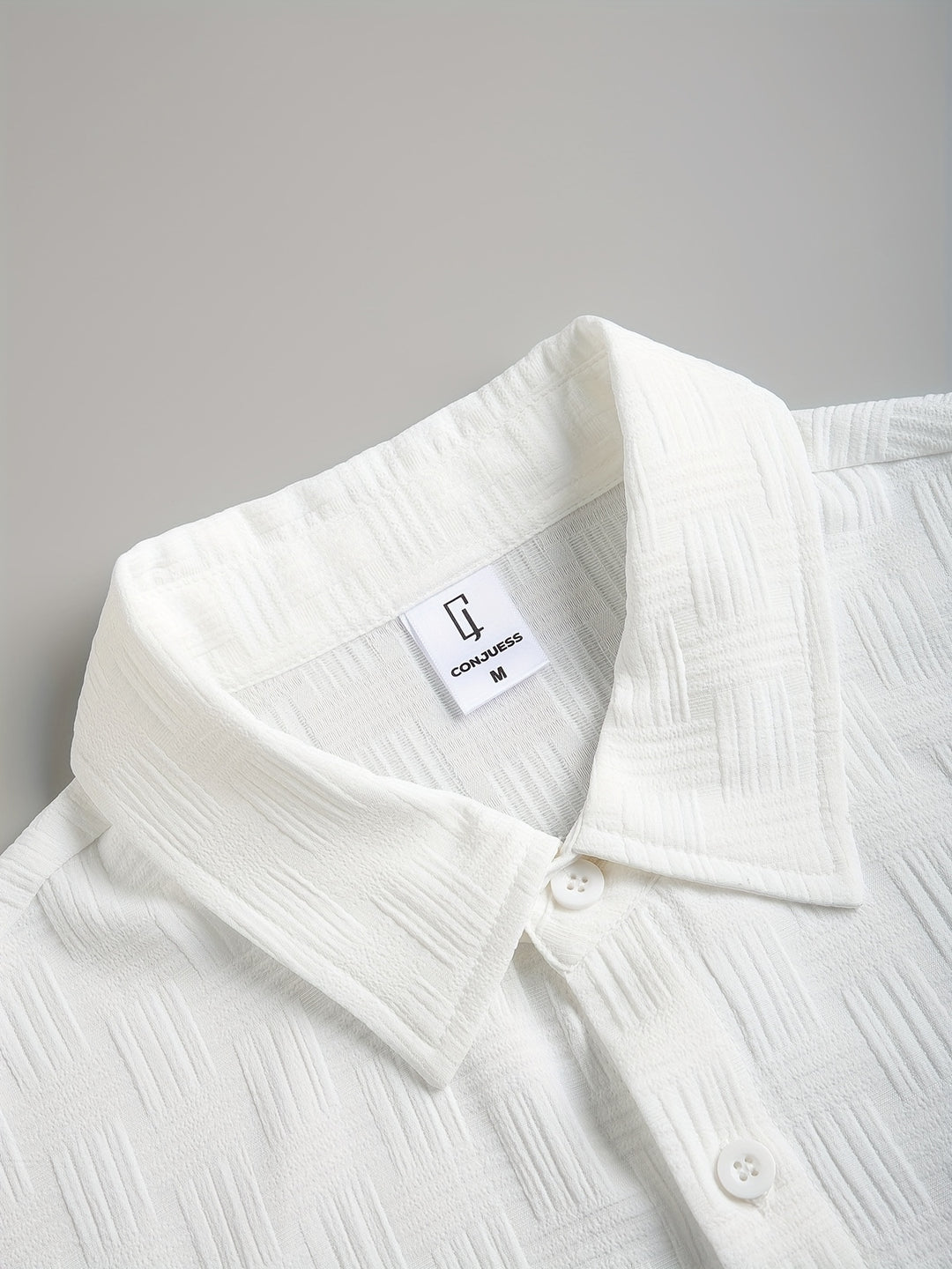 Set Estivo Uomo | Camicia Ricamata & Pantaloni Corti con Coulisse | Colore Unito | Casual