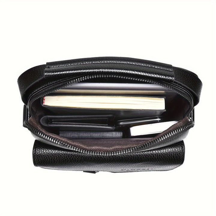Borsa a Spalla da Uomo | Look Business Vintage | Design a Più Scomparti & Cintura Rimovibile
