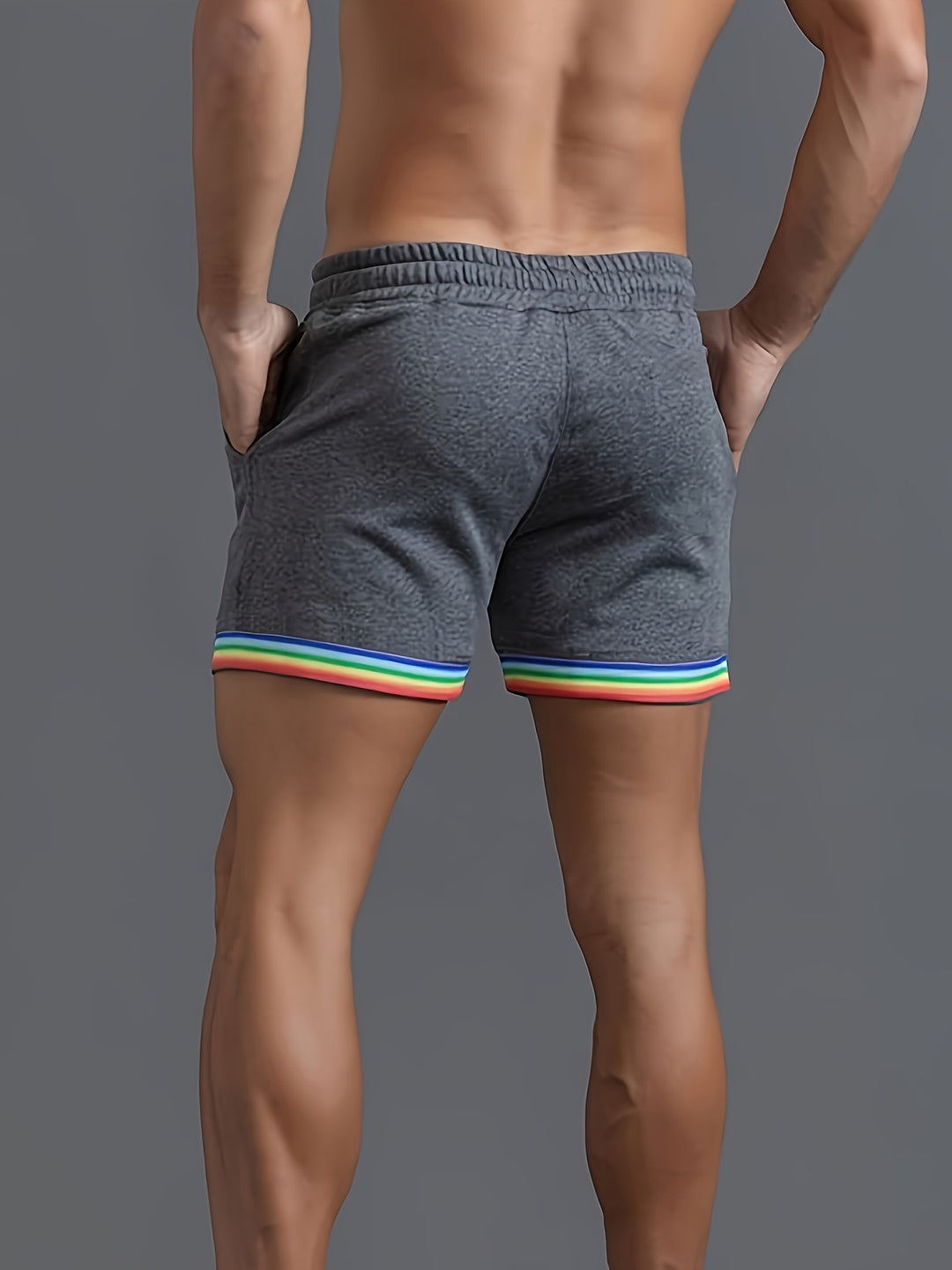 Short Sportivo Uomo | Strisce Arcobaleno | Corda & Tasche | Streetwear Estivo Casual