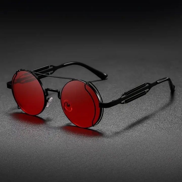 Occhiali da sole da uomo | Design Steampunk | Lenti polarizzate | Montatura in metallo & Protezione UV
