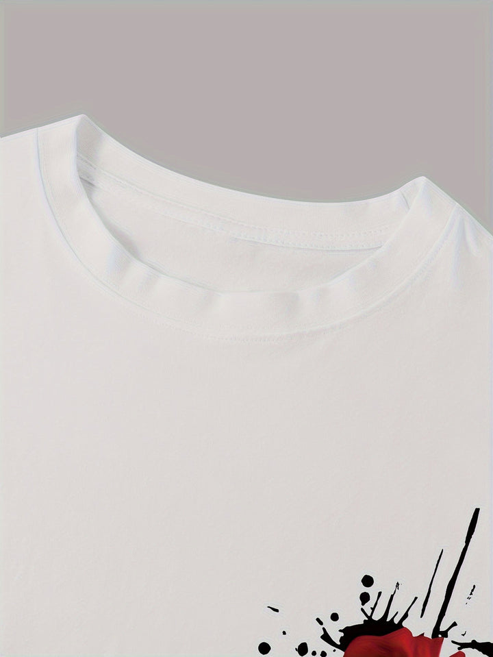 T-shirt da uomo | Stampa di rose | Casual & Confortevole | Design unico