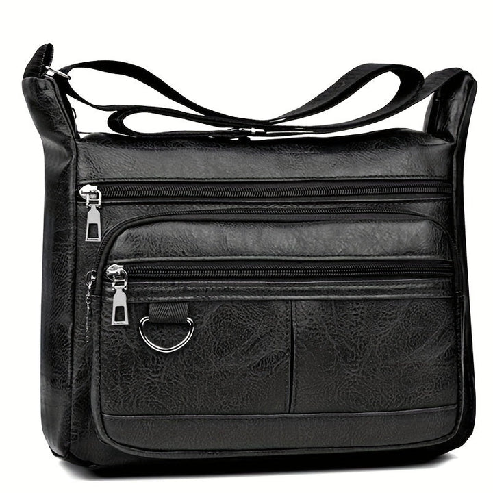 Borsa a Tracolla da Uomo | Pelle PU | Grande Capacità & Tracolla Regolabile | Design Casual
