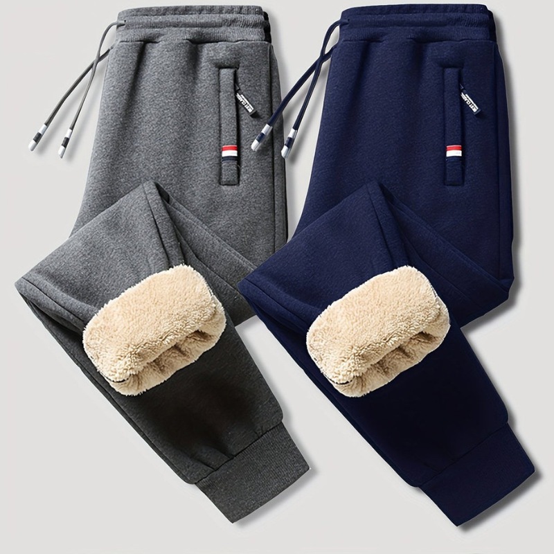 Pantaloni Uomo | Caldi e comodi per l'inverno | 2 pezzi