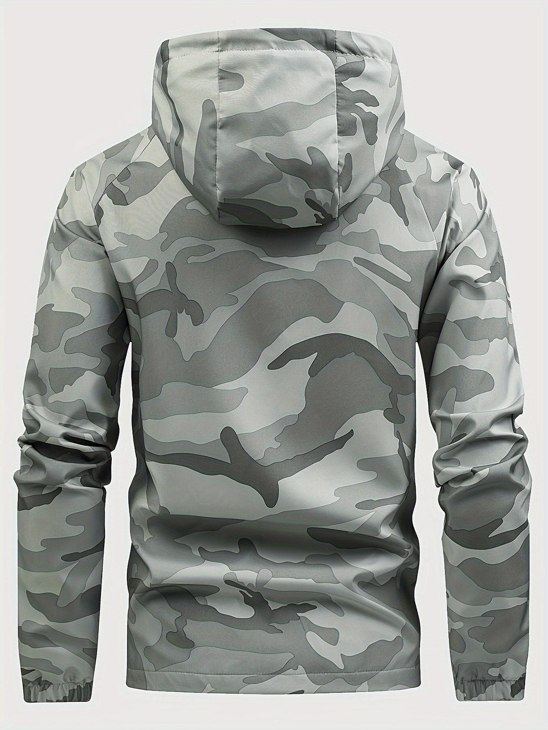 Giacca a vento da uomo | Stampa camouflage & Cappuccio | Sostenibile & Funzionale