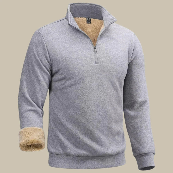 Maglione da uomo con zip | Collo alto | Spesso e caldo