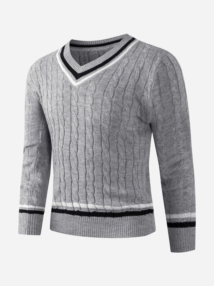 Maglione da uomo | Stile classico | Maglia acrilica calda e morbida | Scollo a V