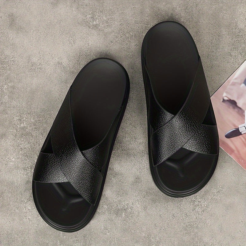 Sandali da Uomo | Antiscivolo & Confortevoli | Casual & Outdoor | Ecopelle Nera