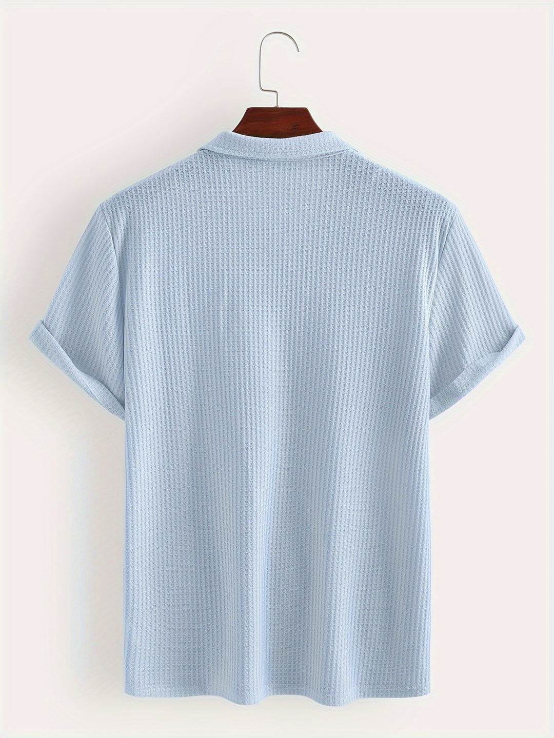 Camicia da uomo | Tessuto leggero con semi-trasparenza | Maniche corte | Modello estivo