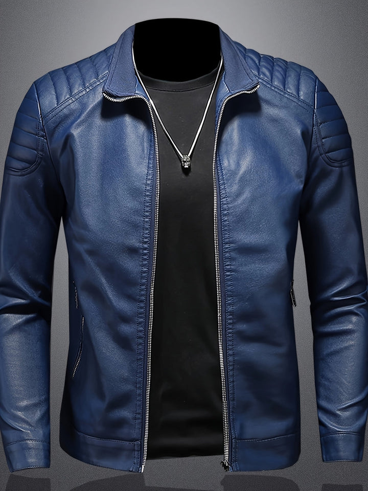 Giacca da uomo casual | Collo alto elegante | Zip frontale e tasche