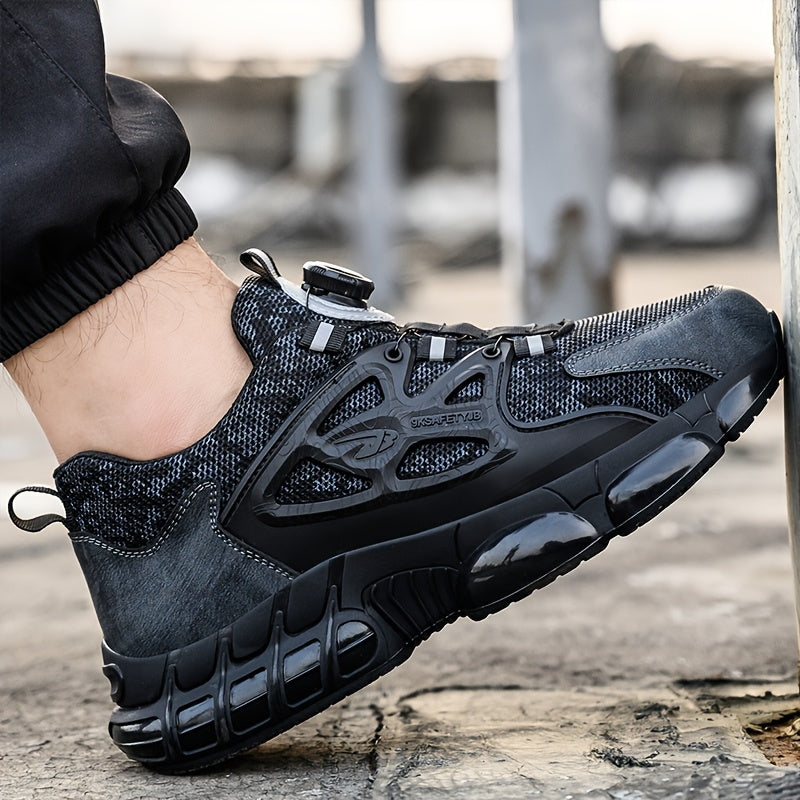 Scarpe di Sicurezza per Uomo | Punta in Acciaio & Protezione Antiperforazione | Traspirante & Antiscivolo | Suola in TPU