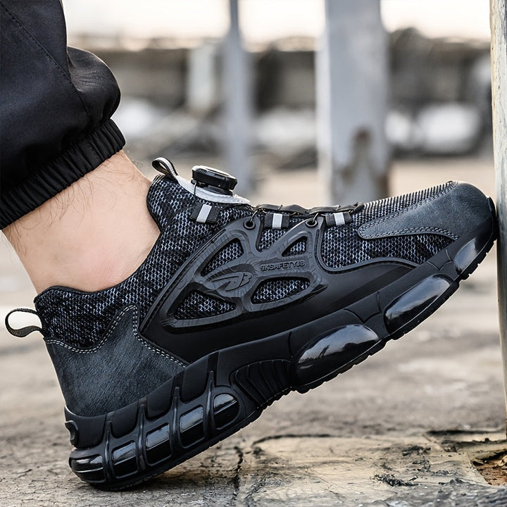 Scarpe di Sicurezza per Uomo | Punta in Acciaio & Protezione Antiperforazione | Traspirante & Antiscivolo | Suola in TPU