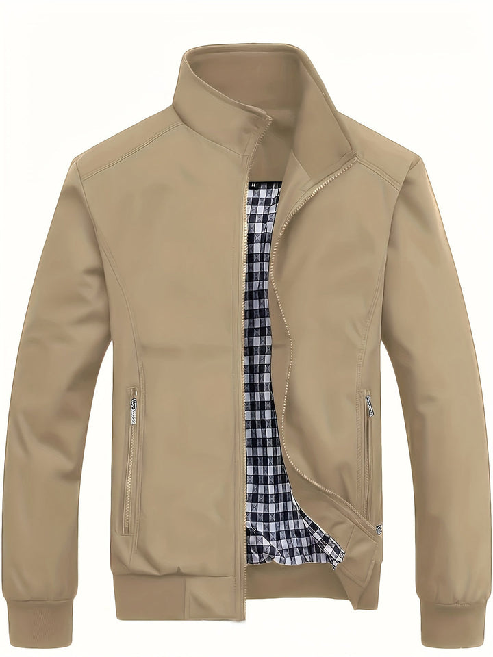 Giacca da Uomo Business | Chiusura Lampo & Collo Alto | Elegante & Confortevole | Primavera