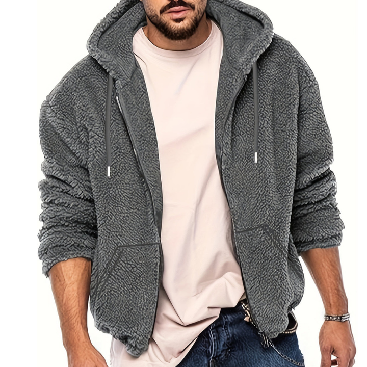Giubbotto Uomo Invernale | Giacca con Cappuccio in Peluche | Calda & Stile Casual Moderno