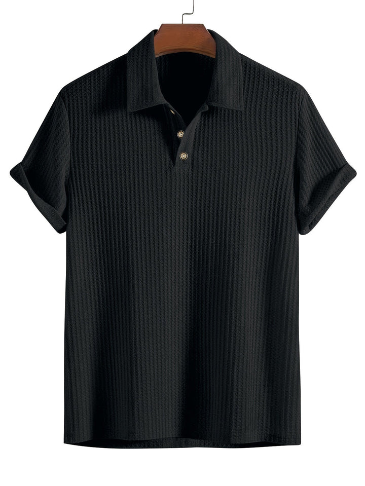 Camicia da Uomo a Costine | Morbida & Traspirante | Stretch & Maniche Corte