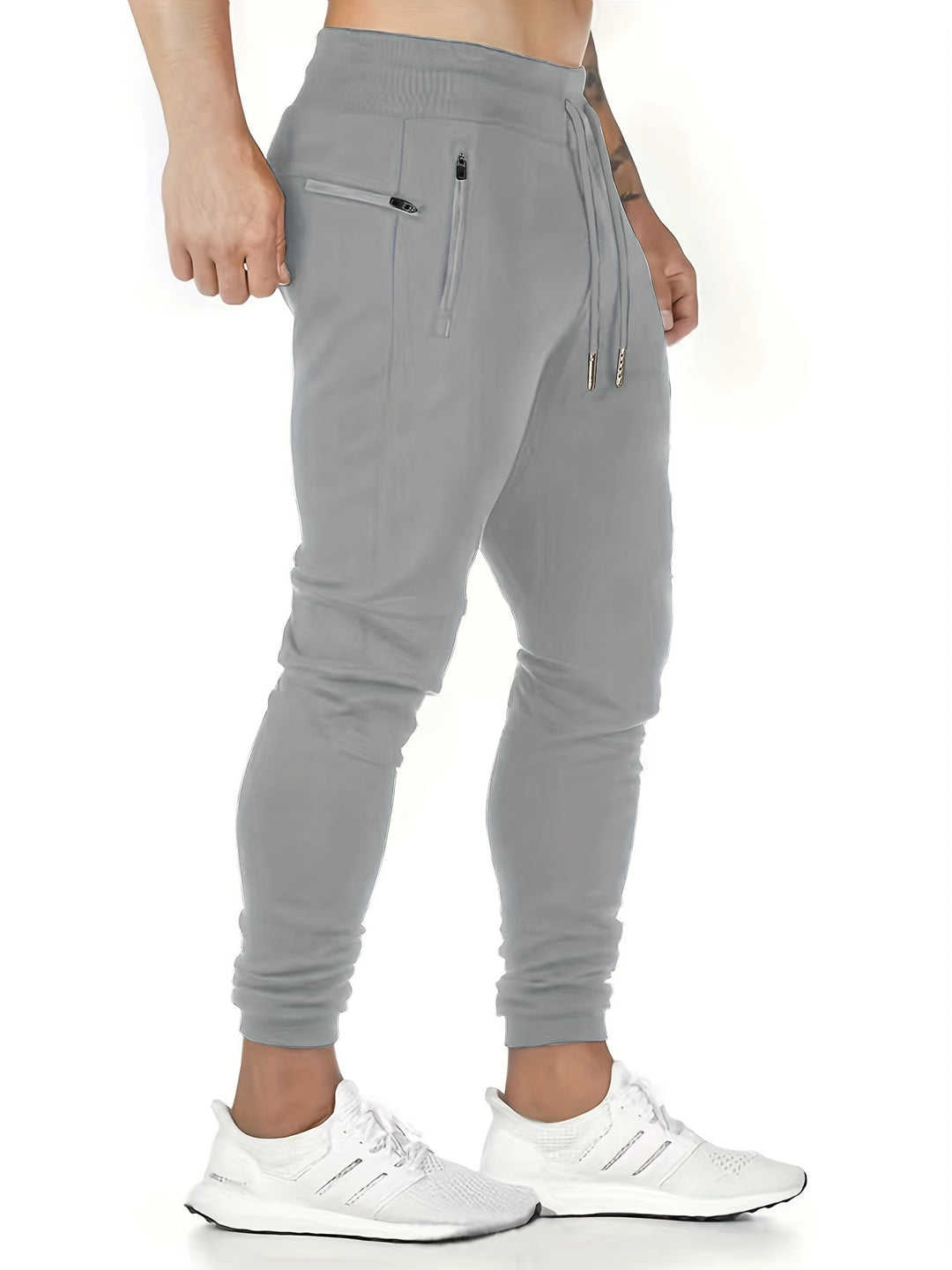 Pantaloni da Jogging Uomo | Leggeri & Traspiranti | Con Tasche con Zip & Coulisse