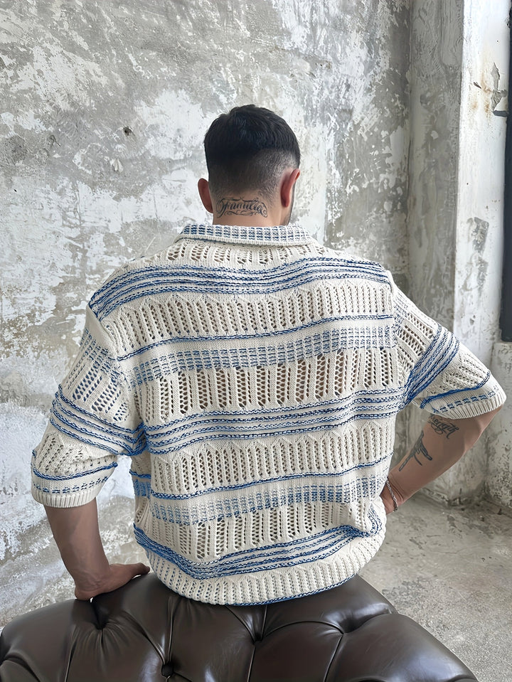 Polo da Uomo | Lavorazione a Maglia & Dettagli Cut-Out | Stile Streetwear | Autunno & Inverno
