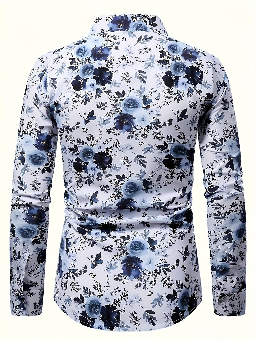 Camicia da Uomo | Stampa Floreale | Leggera & Confortevole | Maniche Lunghe & Colletto