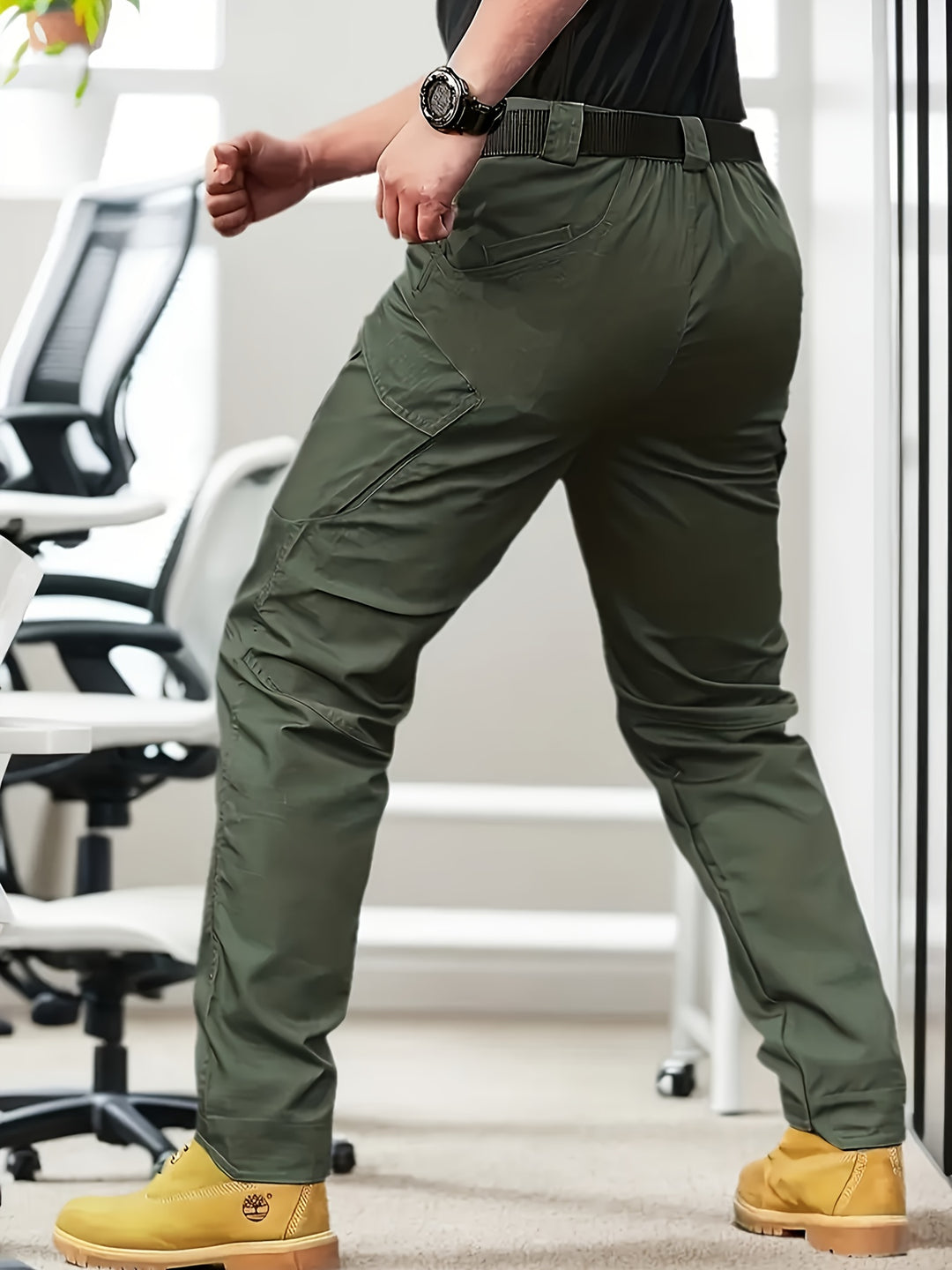 Pantaloni Cargo Tattici per Uomini | Poliestere Durevole | Più Tasche | Per Escursionismo e Avventure All'aperto