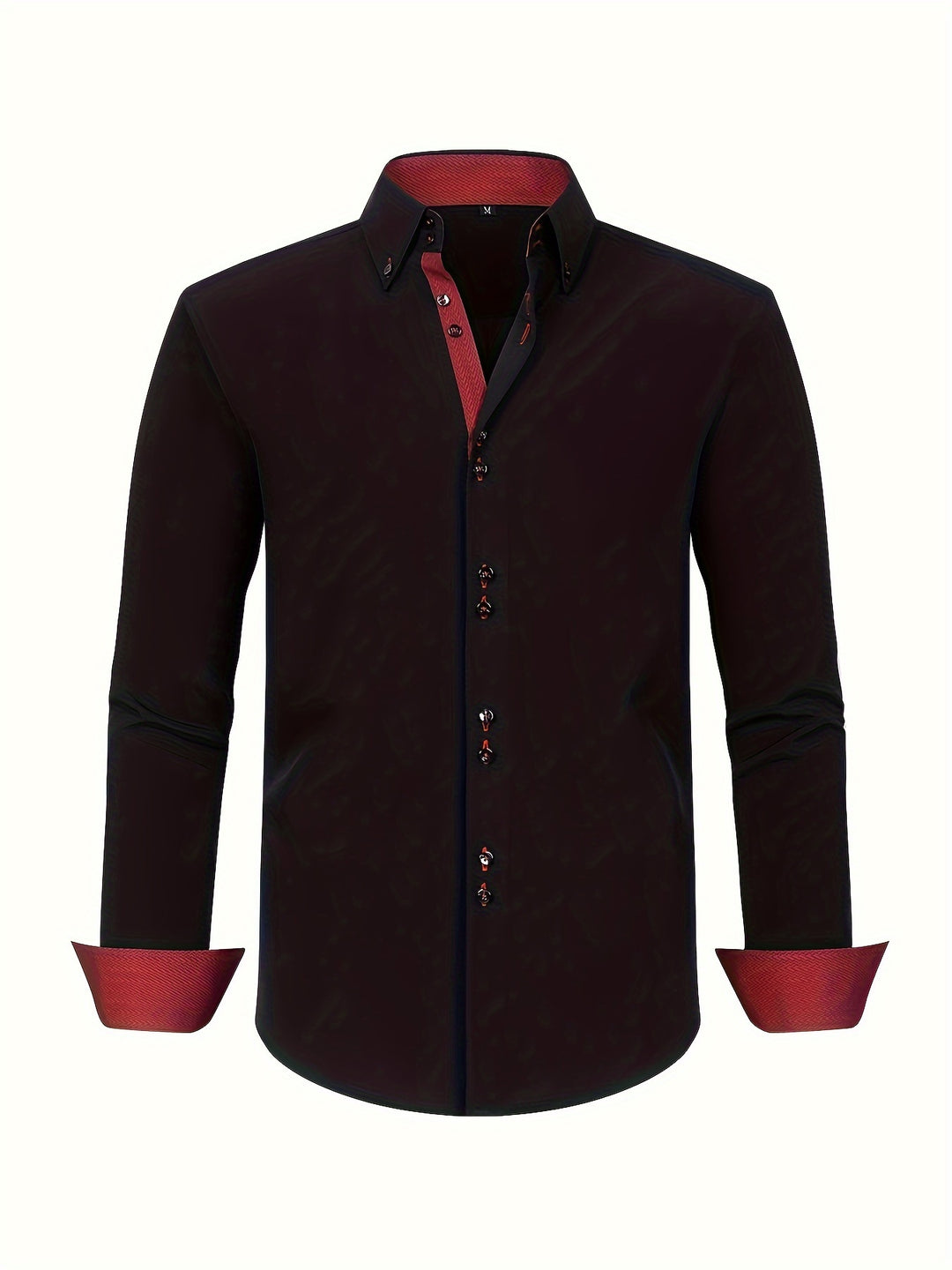 Camicia da Uomo | Doppio Petto & Stretch | Azzurro Chiaro & Polsini a Contrasto