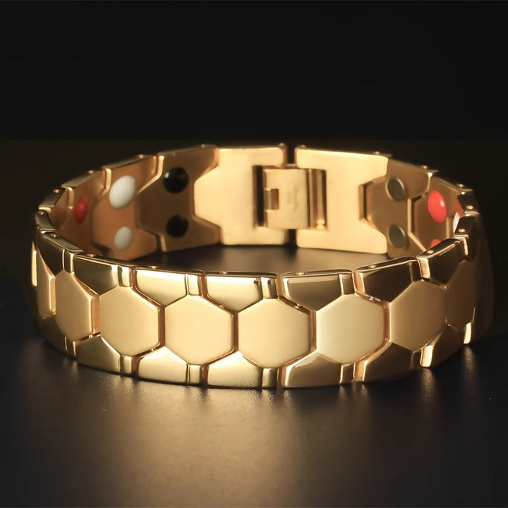 Bracciale da Uomo | Acciaio Titanio | Impermeabile & Regolabile | Design Elegante