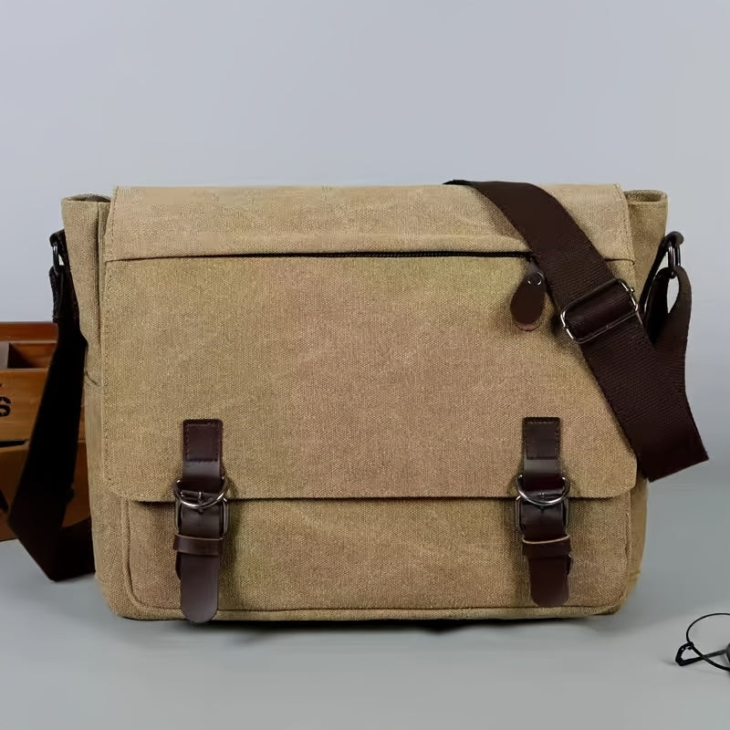 Borsa a Tracolla da Uomo | Robusta & Capiente con Scomparti Multipli | Tracolla Regolabile