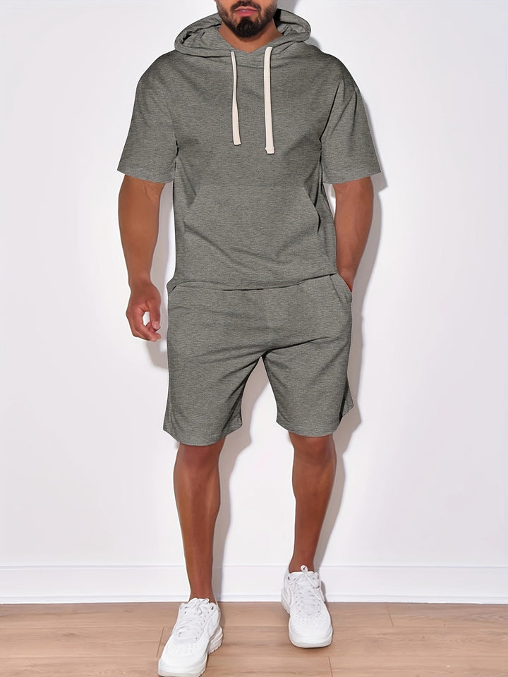 Felpa & Pantaloni Corti Set | Casual & Stile | Design Moderno | Uomini